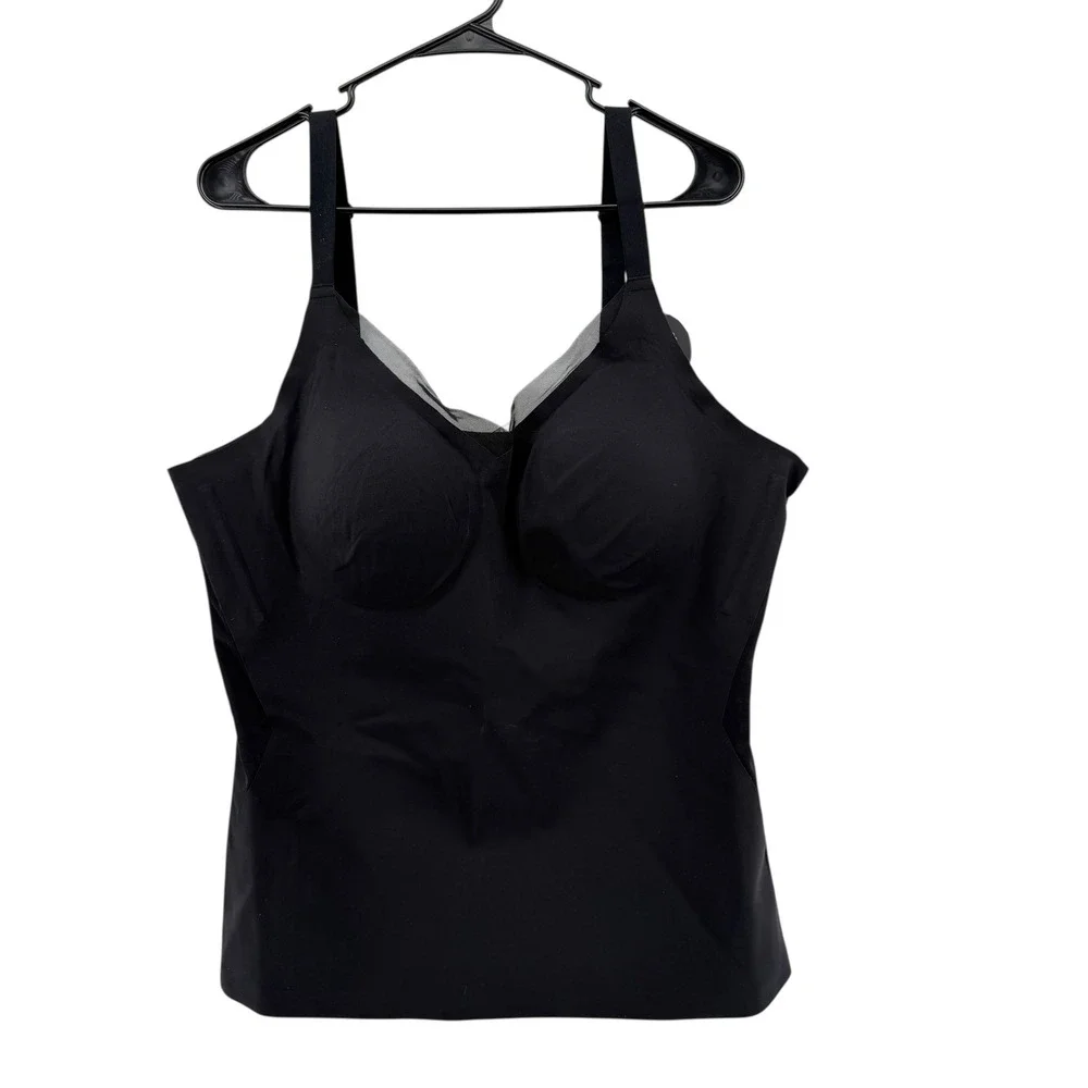 HONEYLOVE CrossOver Cami Black Sculpting Bra Tank Tummy Control Shapewear 3XL - Picture 4 of 9